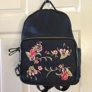 Kiss Me Couture Backpack with floral Embroidery